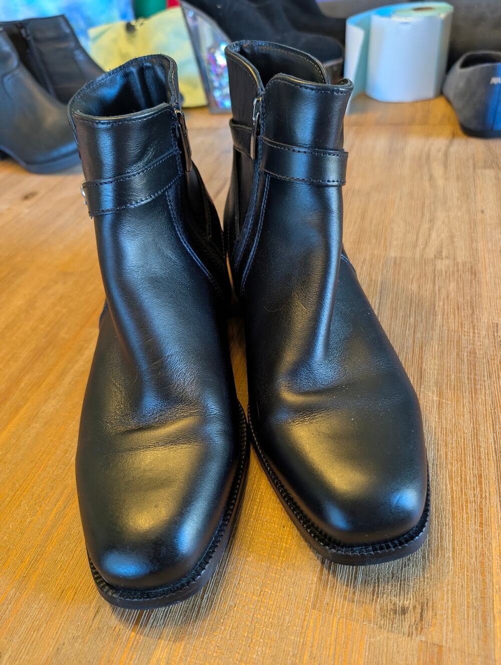 La Canadienne Black Leather Waterproof Ankle Boots "Sarah" | Size 9
